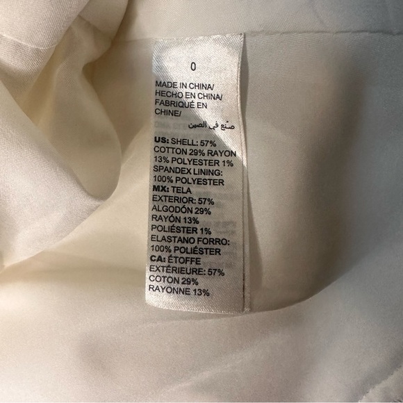 White House Black Market Tweet White Blazer Size 0 - Picture 3 of 6